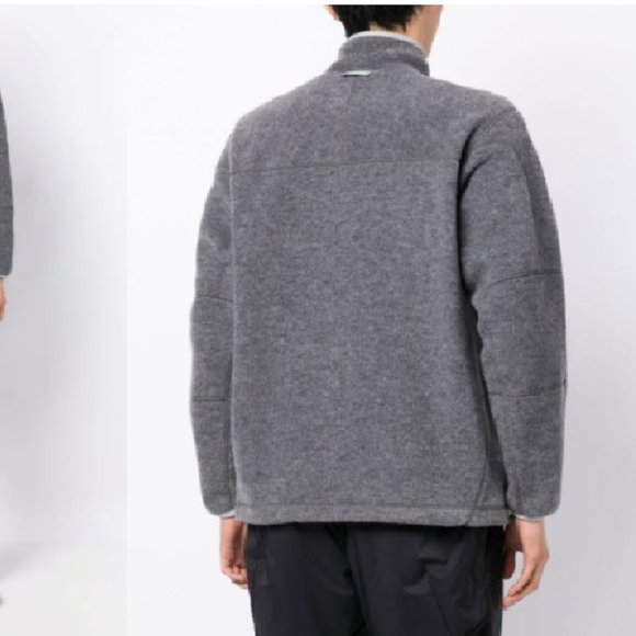 $515! NWT RARE Men's and Wander Wool Fleece Top Pullover - Grey - L - Picture 3 of 3